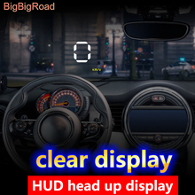 BigBigRoad-pantalla HUD Head Up OBDII 2 EUOBD para coche, velocímetro, proyector de pantalla de viento, alarma de combustible de voltaje y velocidad 2024 - compra barato