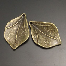 GraceAngie 30PCS Vintage Style Bronze Color Jewelry Pendant Mini Leaf Charms Handmade Crafts Finding 21*14MM 02233 2024 - buy cheap