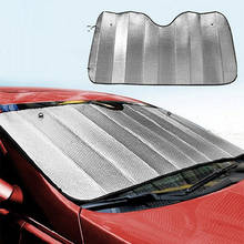 130* 60cm Foldable Front Rear Car Window Sun Shade Car Windshield Sun Visor Cover Silver Auto Visor Windshield Block Cover 2024 - buy cheap