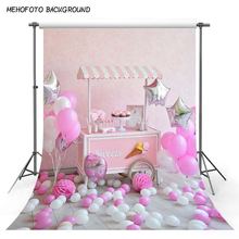 5X7ft Thin Vinyl Candy Bar Birthday Cake Baby Photography Backgrounds Customized Children Photography Backdrops For Photo Studio 2024 - buy cheap