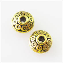 New 70Pcs Antiqued Gold Color Round Cone Spacer Beads Charms 7mm 2024 - buy cheap