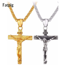 2PCS Women Jesus Cross Necklace Jewelry Faith Christian Jewelry GiftsMen Crucifix Jesus Cross Pendant Necklace Punk Statement 2024 - buy cheap