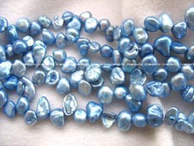 wholesale nature freshwater pearl sky blue reborn keshi 15" 2024 - buy cheap