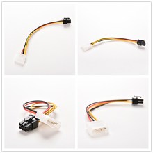 Cabo adaptador de alimentação molex de 4 pinos ide para 6 pinos pci-e placa gráfica pc conector de placa de vídeo cabo conversor cabo 17cm 2024 - compre barato