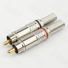 50pcs/lot Gold Plated RCA Socket Welding Audio And Video Plug AV Wiring 2024 - buy cheap