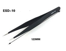ESD-10 123mm Anti-static Electronic Stainless Steel Tweezers Components Tweezers Corrosion Resistant Maintenance Repair Tools 2024 - buy cheap