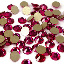 Fuchsia Non Hotfix Rhinestones Flatback Glass Making Amazing Strass for Nail Art Garments DIY Decoration 2024 - buy cheap