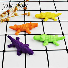 4Pieces/Lots Fashion Cartoon Animal Cute Crocodile Modeling Rubber 3D Eraser For Kid Student Supplies 2024 - buy cheap