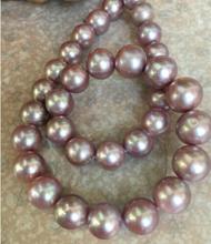 free shipping amazing amazing 11-12mm south sea purple pearl necklace 2024 - buy cheap