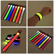 1000pcs Nylon LED Sports Slap Wrist Strap Bands Wristband Light Flash Bracelet Glowing Armband Flare Strap Party Concert Armband 2024 - buy cheap