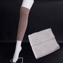 Шерстяные гетры Pinstripe, зимние женские теплые носки, однотонные обтягивающие гольфы, модные комбинированные гетры 2024 - купить недорого