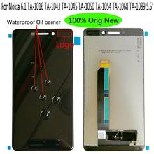 Shyueda-tela lcd touch screen ips 100% orig para nokia 6.1, ta-1016, ta-1043, ta-1045, ta-1050, ta-1054, ta-1068, ta-1089 2024 - compre barato