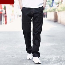 Big Size 28-48 Man Jeans High Stretch Straight Long Slim Trousers Fashion Casual Black Blue Denim Male Business Jeanswear Pants 2024 - buy cheap