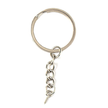 Screw Eye Pins Keychain Split Ring Key Chains Alloy Keychains Silver Color Key Chain DIY Key Pendant Accessories 2024 - buy cheap