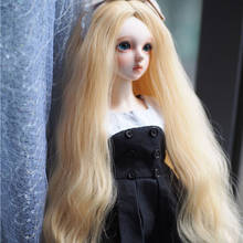 1/3 1/4 1/6 Bjd SD Doll Wig High Temperature Wire Long Blonde Colors Wavy BJD Fashion Hair Wig 2024 - buy cheap