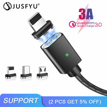 Magnetic Cable USB Type C Cable for iPhone Charger 1M Magnetic 3A fast Charging Micro USB Lighting Cable Wire for Huawei Samsung 2024 - buy cheap
