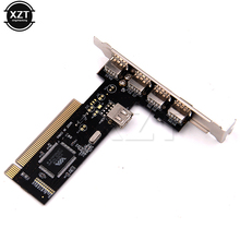 1Pc High Speed USB 2.0 4 Port 480Mbps VIA HUB PCI Controller Card Adapter Gifts 2024 - buy cheap