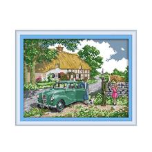 Joy Sunday Farewell Counted Cross Stitch 11 14CT Embroidery Cross Stitch Landscape Pictures Printed Cross Stitch Kits Needlework 2024 - buy cheap