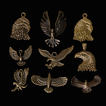 New Arrival! 23pcs Antique Bronze Plated Mixed Style Eagle Hawk Charms Pendant Fit Bracelets Necklace DIY Metal Jewelry Findings 2024 - buy cheap