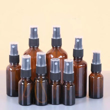 Frasco spray de óleo essencial portátil, frasco transparente marrom recarregável para viagens, 5-100ml, 2 peças 2024 - compre barato