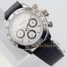 39mm PARNIS white dial sapphire Chronograph Multi-function waterproof fashion classics quartz mens top watch 2024 - buy cheap