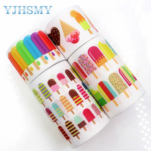 YJHSMY C-17817-709,75 mm 5 Yards ice cream Thermal transfer Printed grosgrain Ribbons,clothing Accessories DIY package Material 2024 - buy cheap