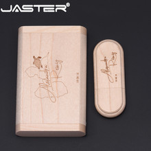 JASTER-pendrive Usb de madera con logotipo personalizado, 4GB, 8GB, 16GB, 32GB, 64GB, regalo de boda 2024 - compra barato