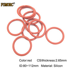 ID 80 82.5 85 87.5 90 92.5 95 97.5 100 103 106 109 112mm*2.65mm Thickness white and red silicon o-rings Food Grade Seals gasket 2024 - buy cheap