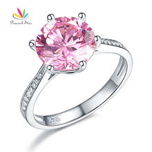 Peacock Star 925 Sterling Silver Wedding Engagement Ring 3 Carat Fancy Pink CFR8210 2024 - buy cheap