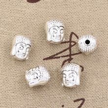8pcs Charms Buddha Head Bead 11x9x7mm Antique Making Pendant fit,Vintage Tibetan Bronze Silver color,DIY Handmade Jewelry 2024 - buy cheap