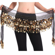 New Belly Dance Accessories Hip Scarf Crystal Sequins Coins Hip Scarf Belly Dance Hip Belt Wrap Skirt Waistband Belt 11 colors 2024 - buy cheap