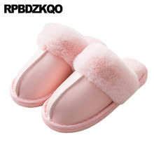 Tobogán de Interior para dormitorio para mujer, Zapatillas de casa de felpa con pelo rosa, informales, productos populares coreanos, invierno, 5 uds. 2024 - compra barato