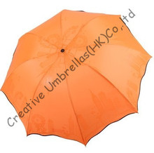 Water flower umbrellas,190T pongee,100%sunscreen, colour changing parasol,arched shape manual umbrellas,three fold,parasols 2024 - buy cheap