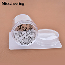 2016 New Design Transparent XL 4cm Clear Jelly Silicone Nail Art Stamper Scraper Kit with Cap Manicure Polish Stamp Tools 2024 - buy cheap