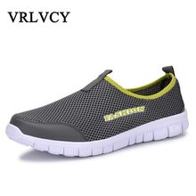 Fashion Summer Shoes Men Casual Air Mesh Shoes Lightweight Breathable Slip-On Flats Chaussure Homme Large Sizes 38-46 Wholesale 2024 - buy cheap
