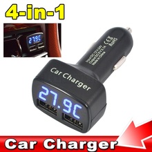 kebidu 2-port USB Car Charger Dual DC 5V 3.1A USB with Voltage/temperature/Current Meter Tester Adapter 2024 - buy cheap