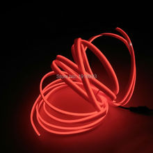 3Meters Flexible LED tube LED Strip EL Wire Tube Rope Flexible Neon Light 2.3mm-skirt Red Car Inside Decoration Wedding supplie 2024 - buy cheap