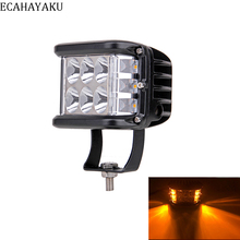 ECAHAYAKU-luz de trabajo LED de 60W, 12V, cubo estroboscópico amarillo para camiones, Tractor, SUV, ATV, 4WD, barco, 4WD, 4x4, Dually, 4 pulgadas, 1 unidad 2024 - compra barato