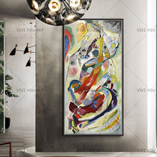 Wassily Kandinsky Abstract Oil Painting Modern Home Decor Modular Pictures Wall Art Handpainted oil Painting For Living Room 2024 - buy cheap