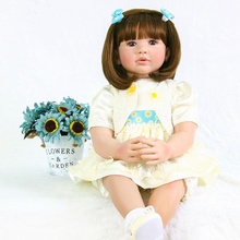 60cm Silicone Reborn Baby Doll Toy Lifelike Vinyl Princess Toddler Babies Alive Bebe Bonecas Fashion Birthday Xmas Gift Present 2024 - buy cheap