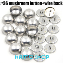 50 Sets/lot #36 Mushoroom Shape 2.15cm/21.5mm  Aluminum Round Fabric Covered Cloth Button Cover Metal Free Shipping 2024 - buy cheap