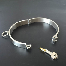 Solid 304 Stainless Steel Lockable Neck Collar Bdsm Bondage Restraints Choking Ring Slave Fetish SM Games Sex Toys For Women Man 2024 - buy cheap