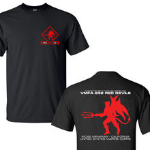 Camisetas de algodón de 100% para hombre, camisetas informales de VMFA-232, A-18, RED, DEVILS, US, MARINE CORPS, F/S-3XL, HORNET SQUADRON, color negro, novedad de 2019 2024 - compra barato