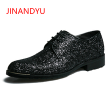 Formal Genuine Leather Business Casual Elevator Shoes Men Dress Office Shoes Shining Sequins Height Increase Black Banquet Shoes 2024 - buy cheap
