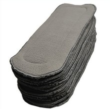 2016 Free Shipping  Bamboo Charcoal 5 layers Washable Cloth Diaper Nappies Insert Reusable  200Pcs/lot 2024 - buy cheap