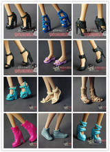 Босоножки на высоком каблуке для Барби, водонепроницаемые ботинки, 20 пар обуви, сумка для продажи 2022 - купить недорого