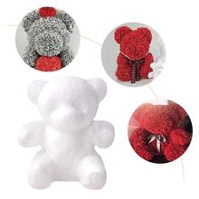 Белый цвет пена медведь Роза медведь цветок композиция форма медведь модель пузырька DIY подарок на день Святого Валентина 2024 - купить недорого