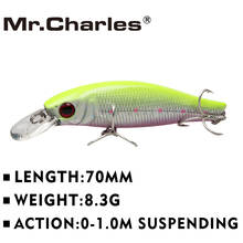 Mr.Charles MR07 приманки для рыбной ловли, 70 мм/8,3 г 0-1,0 м плавающие супер тонущие искусственные приманки 2024 - купить недорого