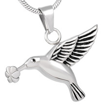 JJ8283 Two kinds of material Hummingbird Memorial Urn Pendant Cremation Jewelry Keepsake for Ash 2024 - buy cheap