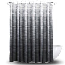 Bathroom Shower Curtain Thickening Mildew Gradient Printing Striped Polyester Cloth Partition Curtain To Send Plastic Hook 2024 - buy cheap